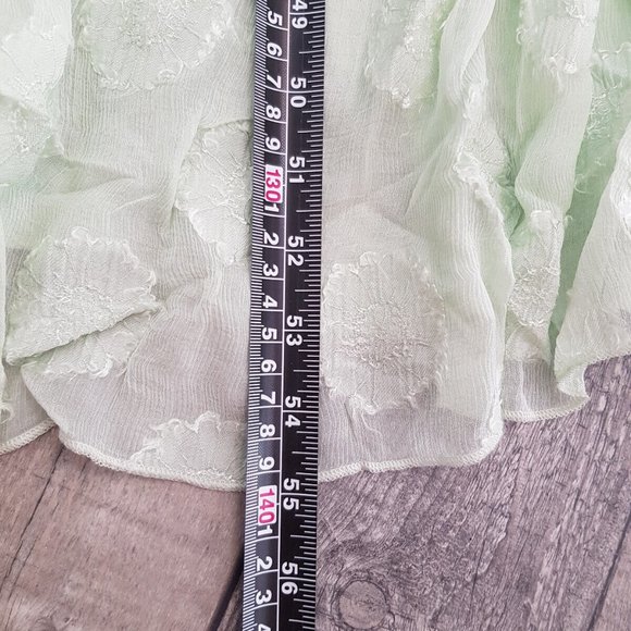 Free People Yara Maxi Dress XS UK 6 Mint Green Wedding Boho Ruffle Event BN - Picture 13 of 16